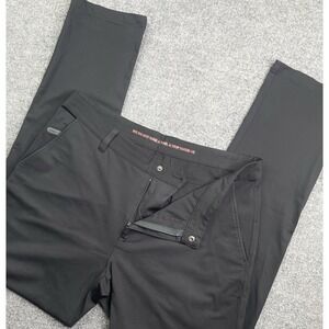 Rhone Commuter Pants Men's 33 Fit (34X31) Black Performance Golf Slim Straight